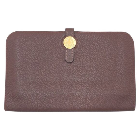 Hermes Dogon M Long Wallet Brown Gold Hardware - Picture 1 of 8